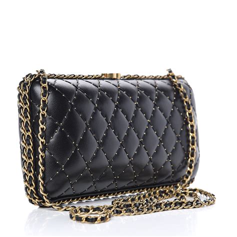 chanel black clutches|More.